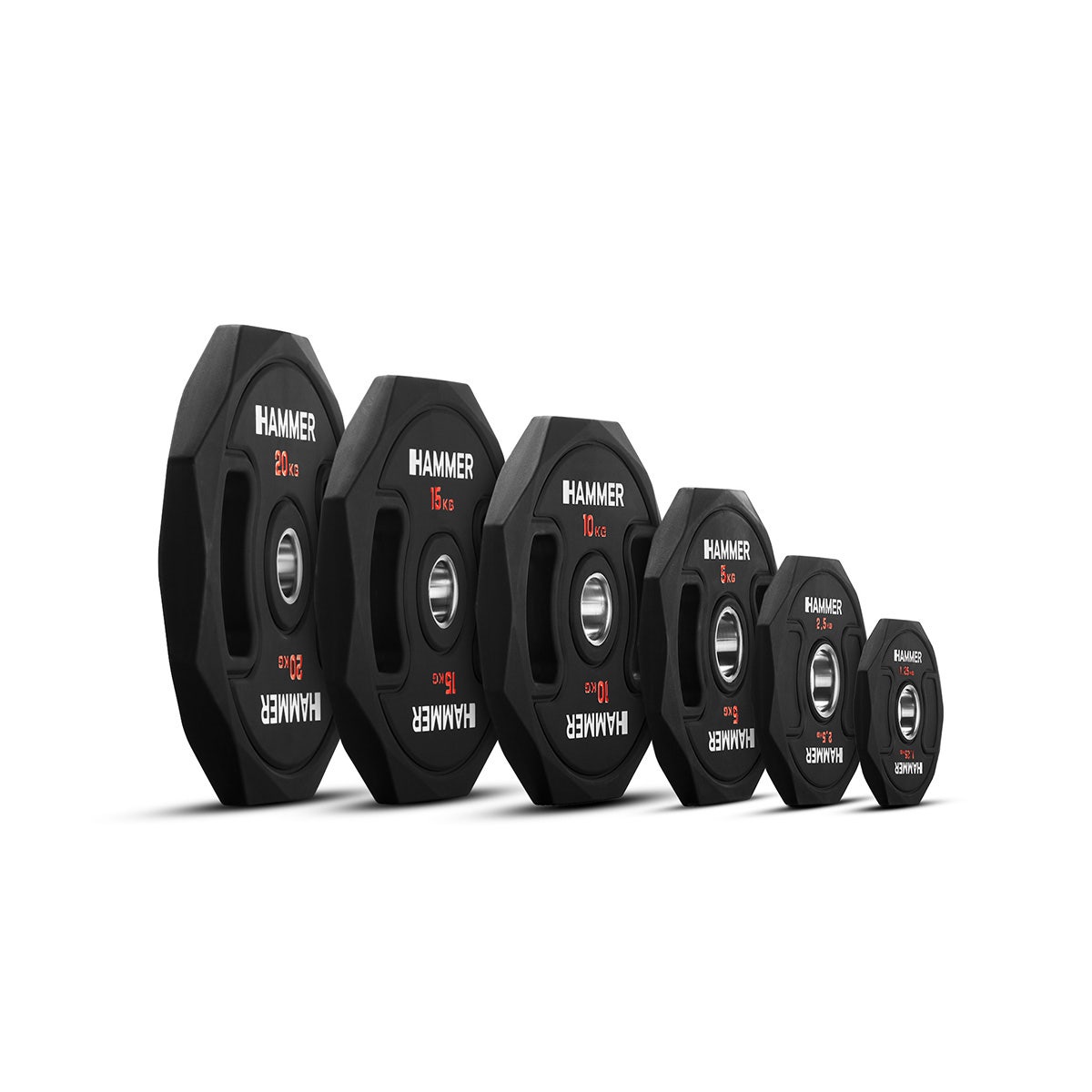 Oktagon viktplatta 50 mm 1,25 - 20 kg