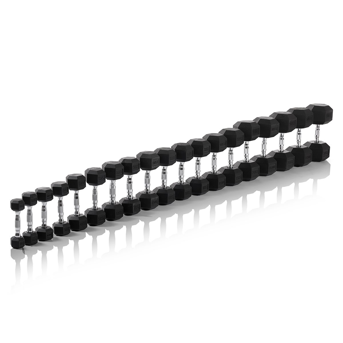 Hexagon compact dumbbells 1 - 30 kg