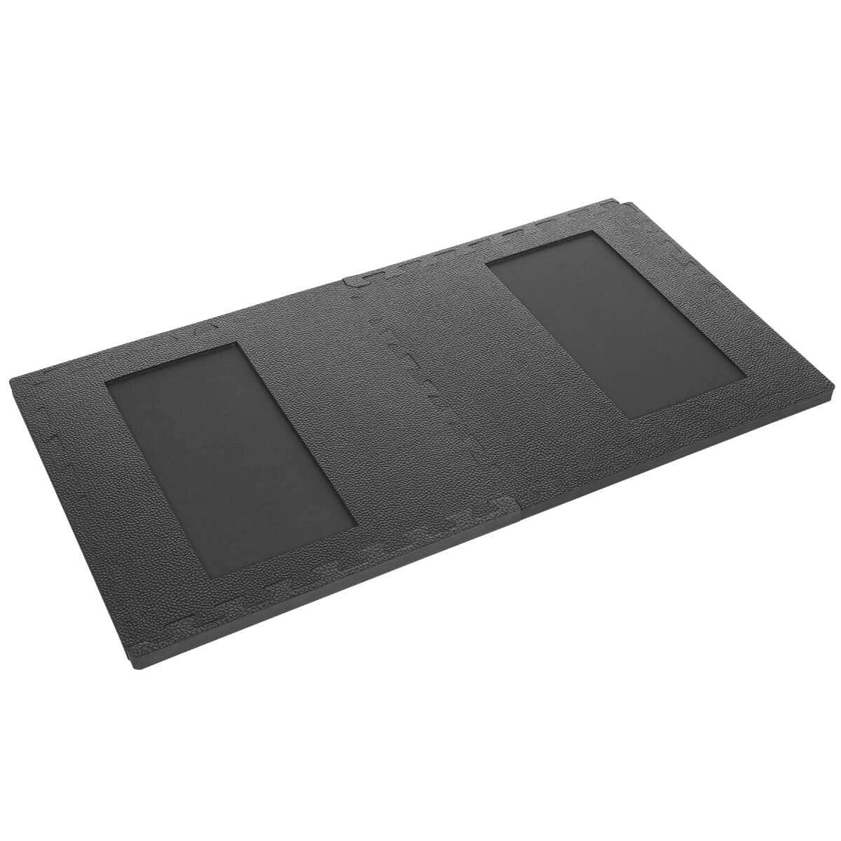 Floor protection mat with recess 