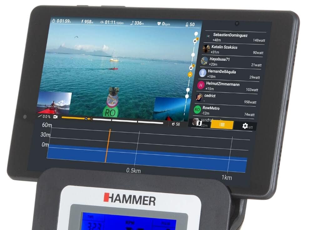 Training computer with tablet holder Training computer with tablet holder